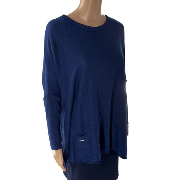 MERSEA Deep Water Blue Catalina Crewneck Pullover Sweater - Picture 6 of 10